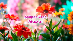 Доброе утро, Мама! Мама - самый дорогой человек, и каждое ее утро должно начинаться с улыбки и теплых слов. Яркие цветы скачать бесплатно!