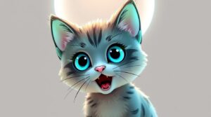 Мультяшный котенок на рабочий стол. Милые и стильные иллюстрации